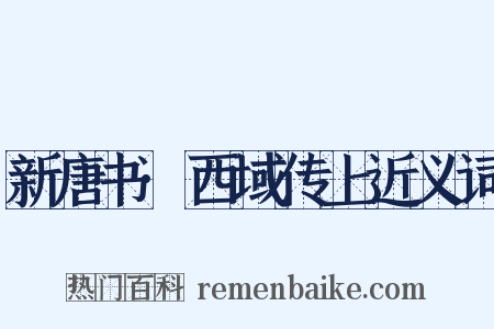 新唐书·西域传上近义词是什么意思的图片